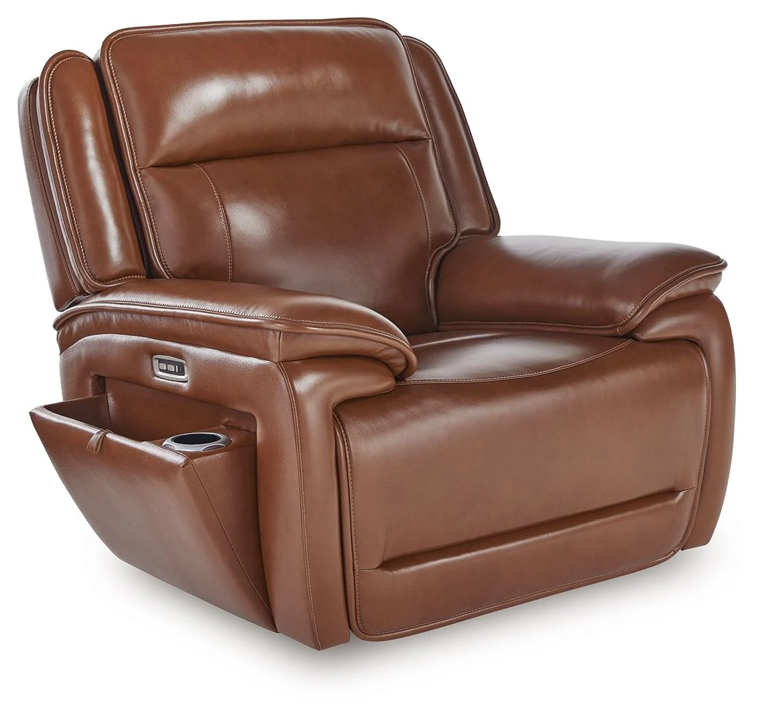 Healy Pier - Power Recliner / Adj Headrest - Chocolate - Image 1