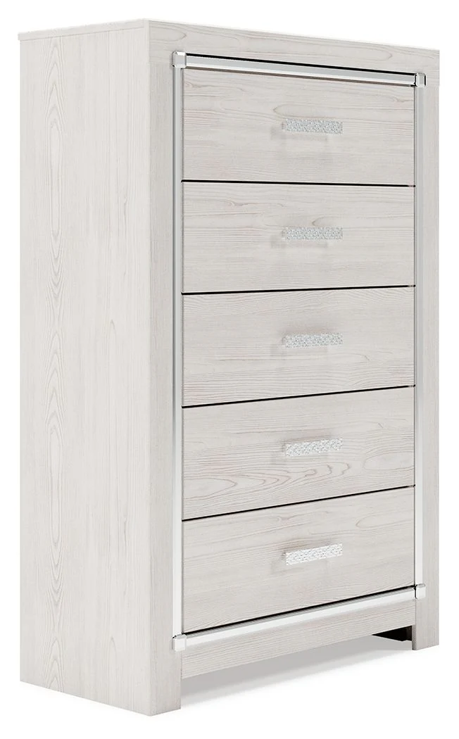 Altyra – Five Drawer Chest – White