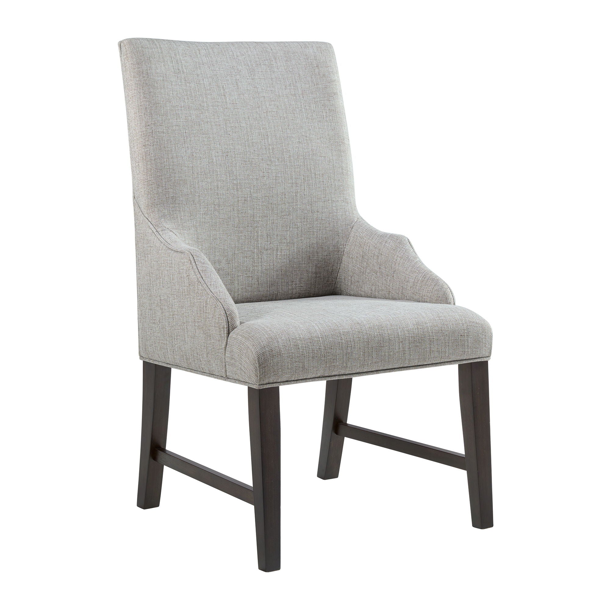 Montrose - Fabric Dining Host Chair (Set of 2) - Espresso / Light Gray - Image 2