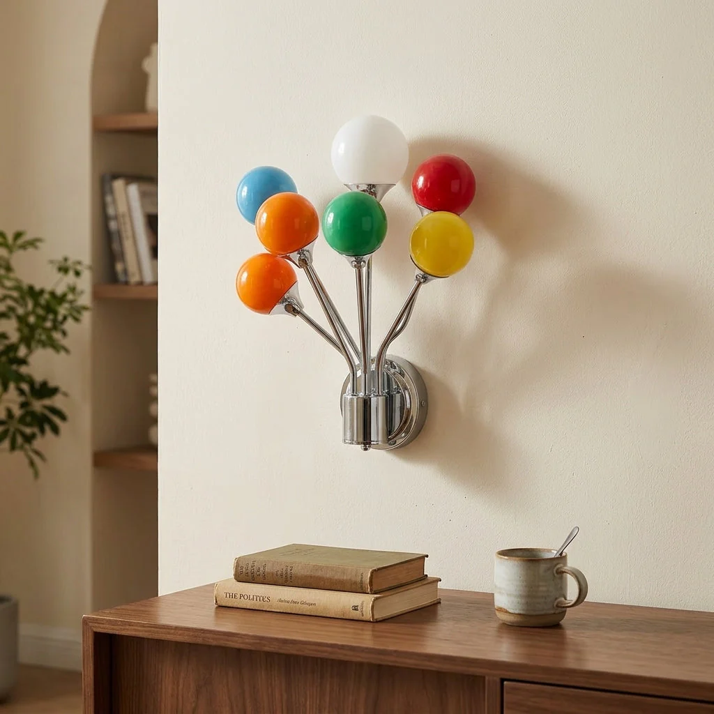 Colorful Balloon Glass Globe Wall Lamp - Image 2