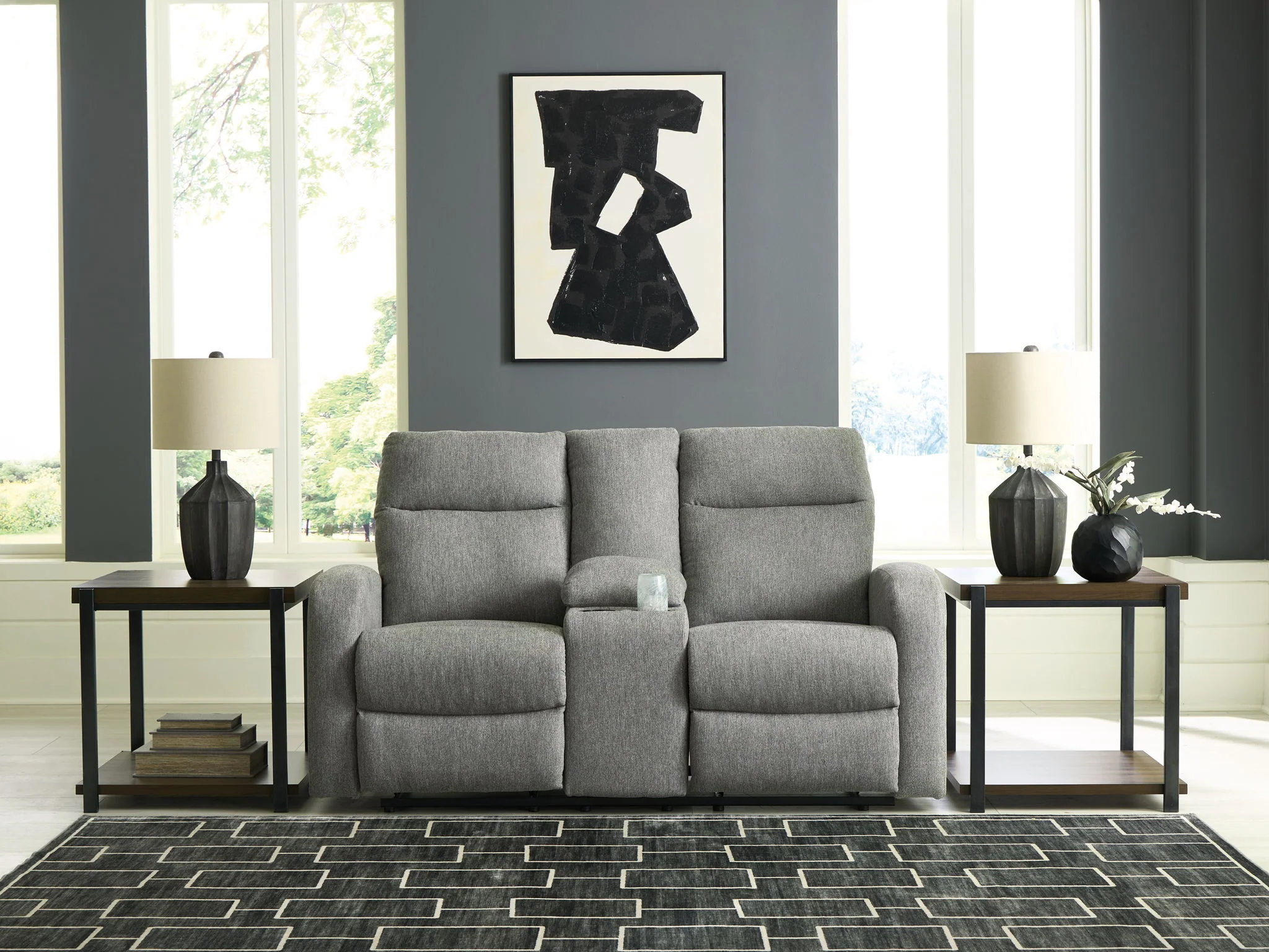 Gauntlet - Double Recline Loveseat With Console - Sterling - Image 3