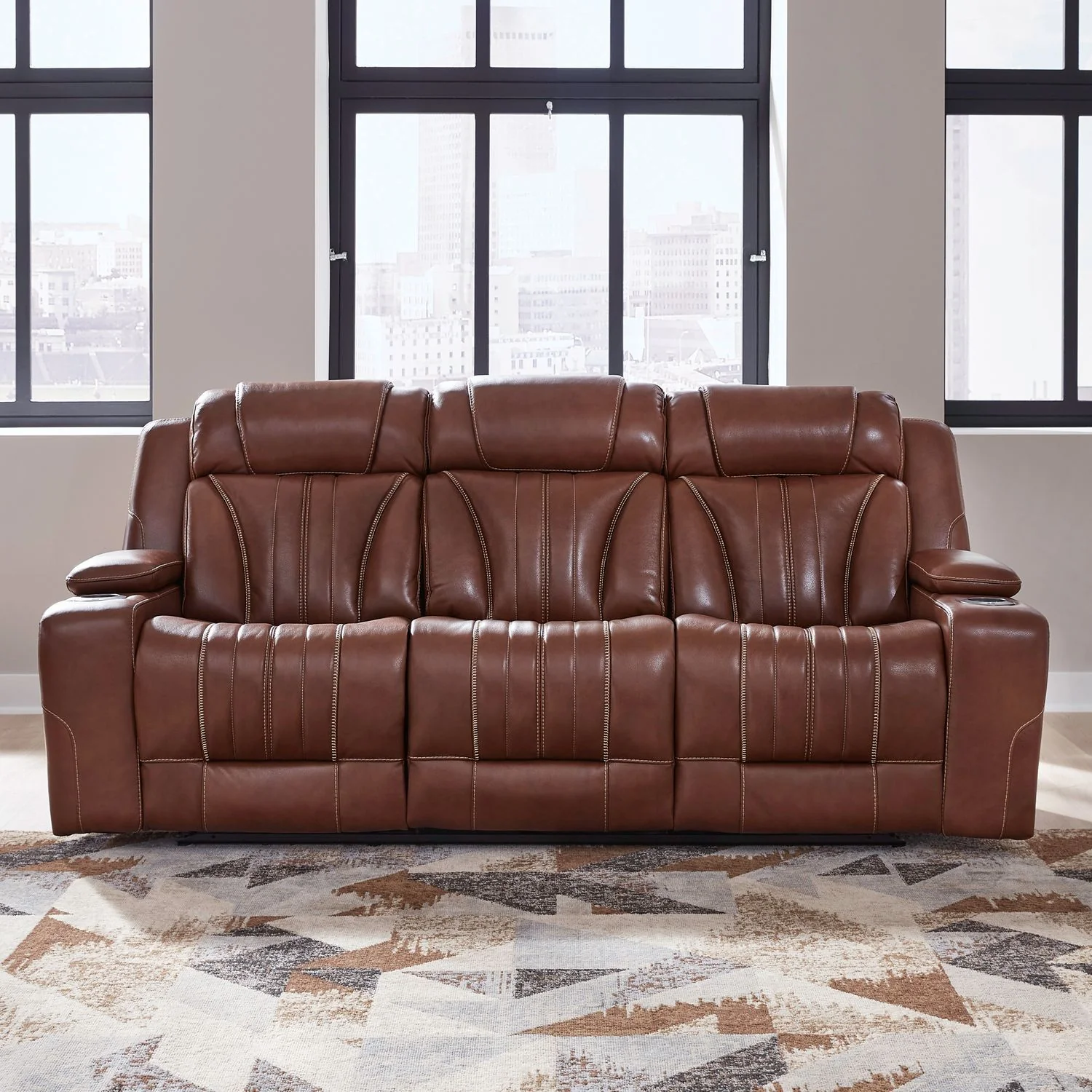 Caswell - Sofa P2 & ZG - Nature Chestnut - Image 1