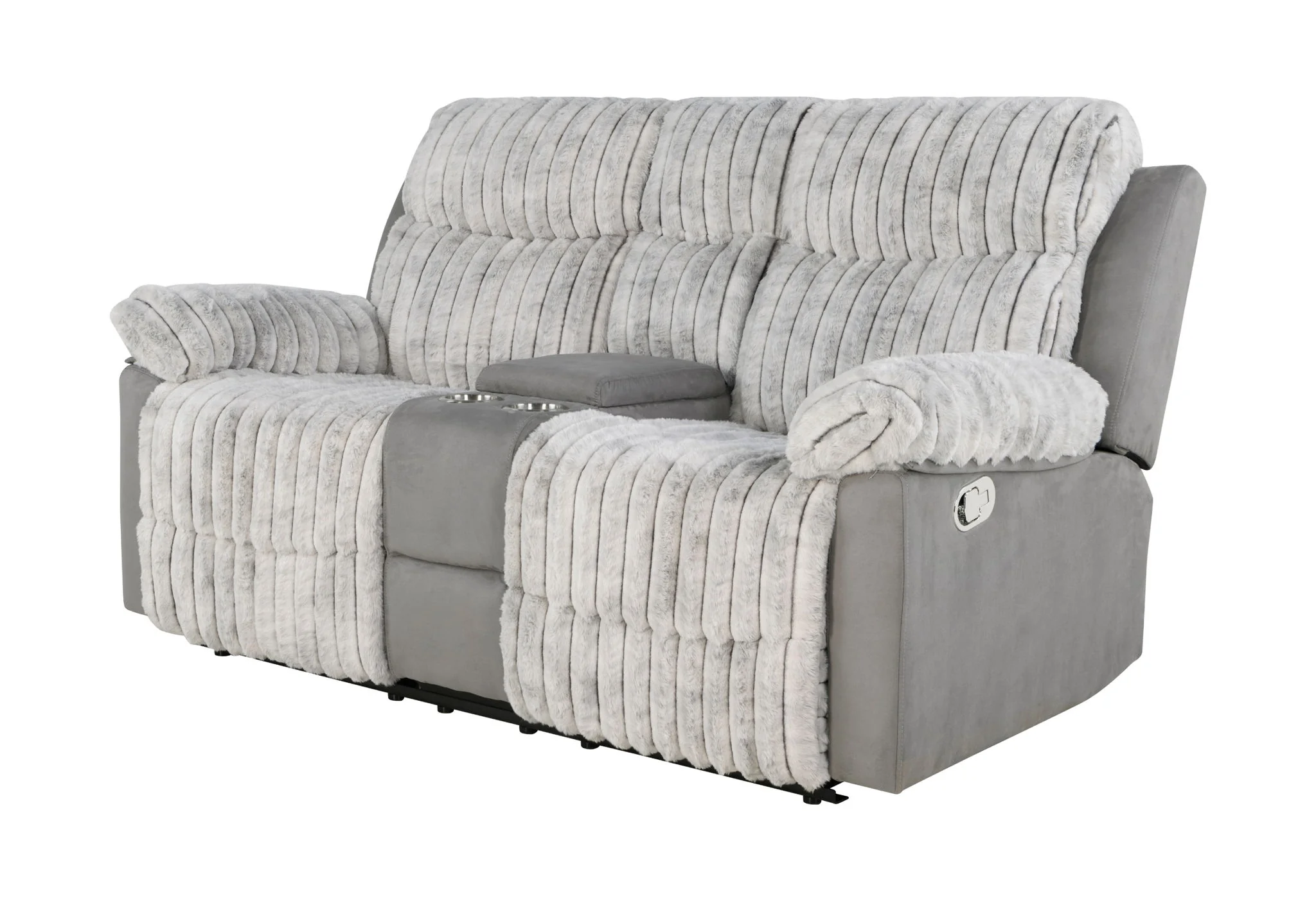 Global 68" Reclining Loveseat - Gray - Image 3