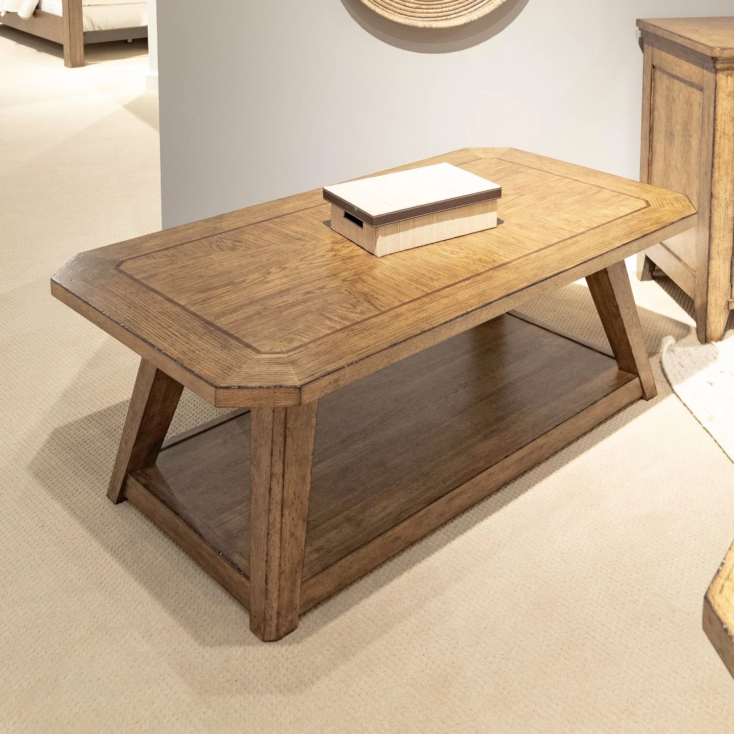 Carolina Park – Rectangular Cocktail Table – Amber Brown