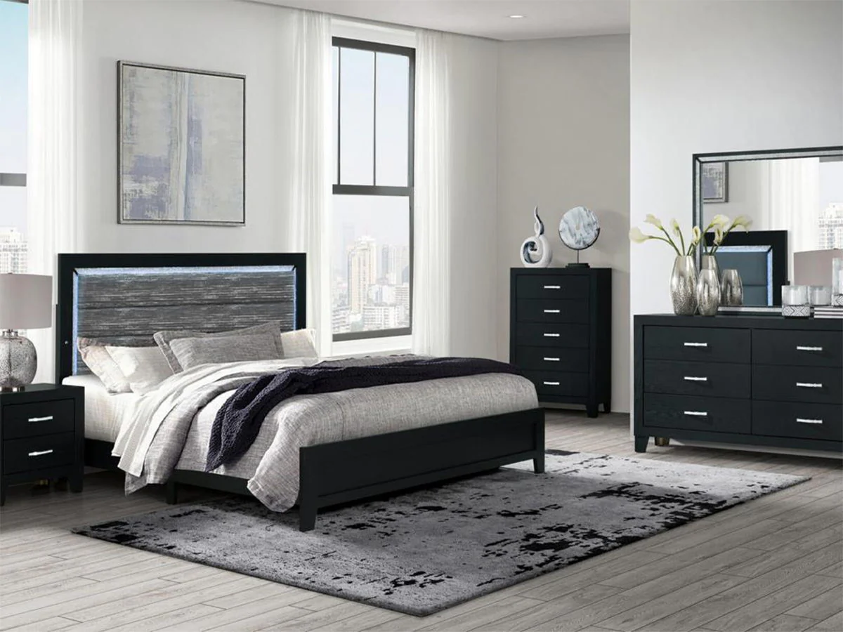 Global Reid - 2 Drawer Nightstand - Black - Image 1