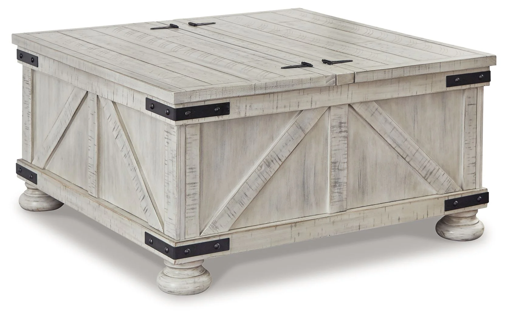 Carynhurst – Cocktail Table with Storage – Whitewash
