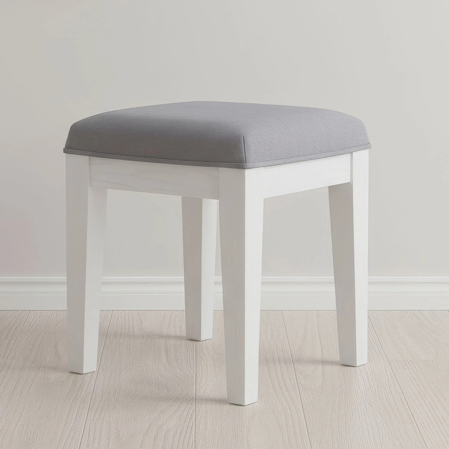 Reflections – Vanity Stool – Pearl White & Rhinestone