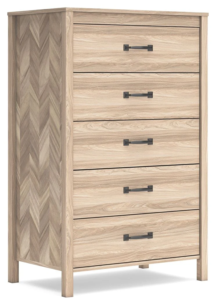 Battelle - Five Drawer Chest - Tan - Image 1