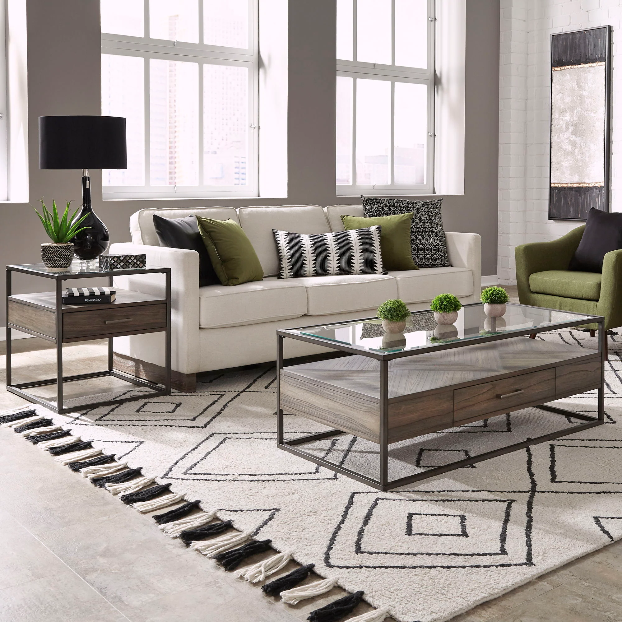 Jamestown - 3 Piece Living Room Set - Tobacco - Image 1