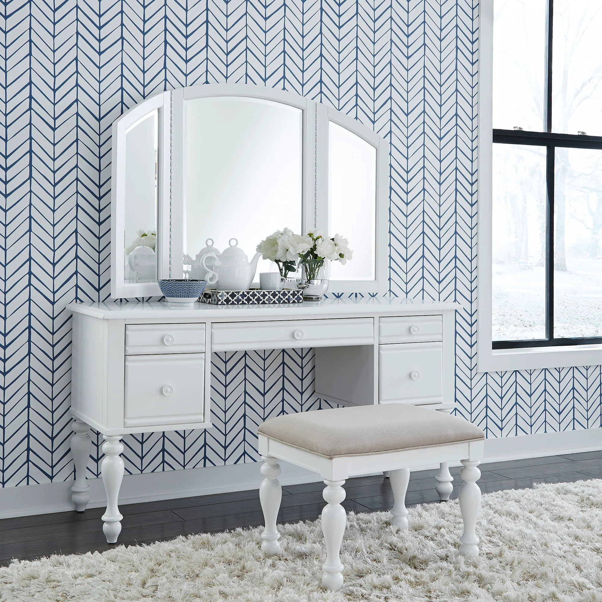Summer House - 3 Piece Vanity Set - Oyster White - Image 1