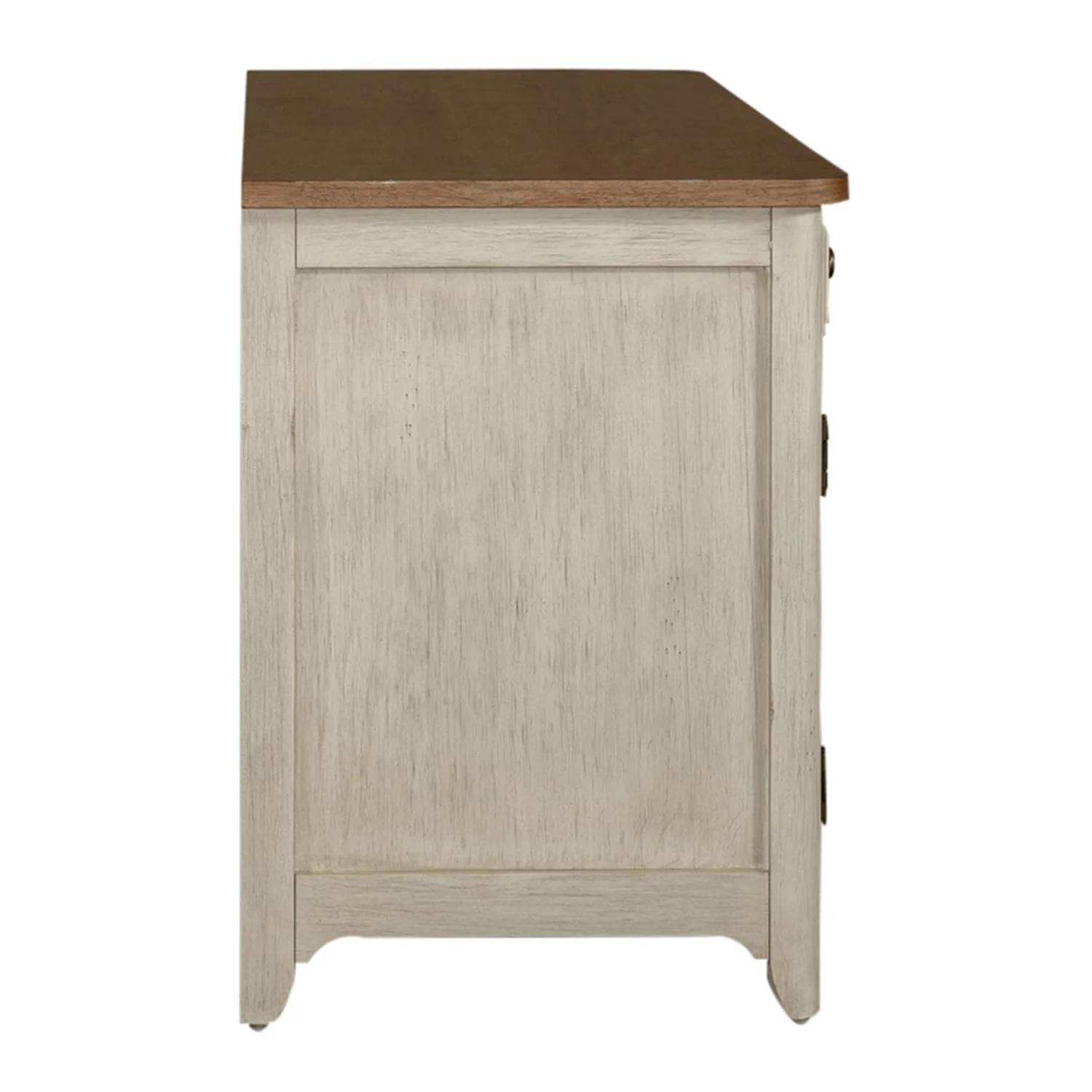 Farmhouse Reimagined - Door Credenza - Antique White / Chestnut Tops - Image 3