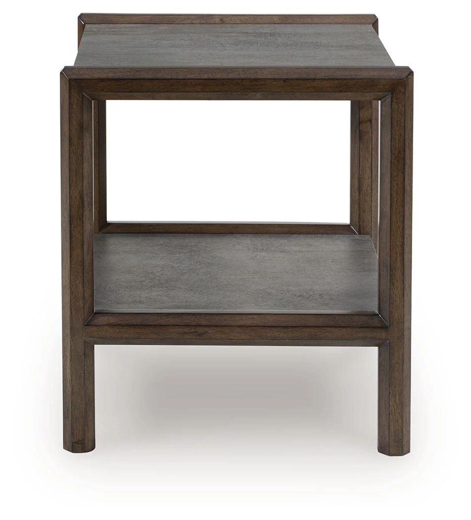 Kallenny - Rectangular End Table - Brown / Gray - Image 3