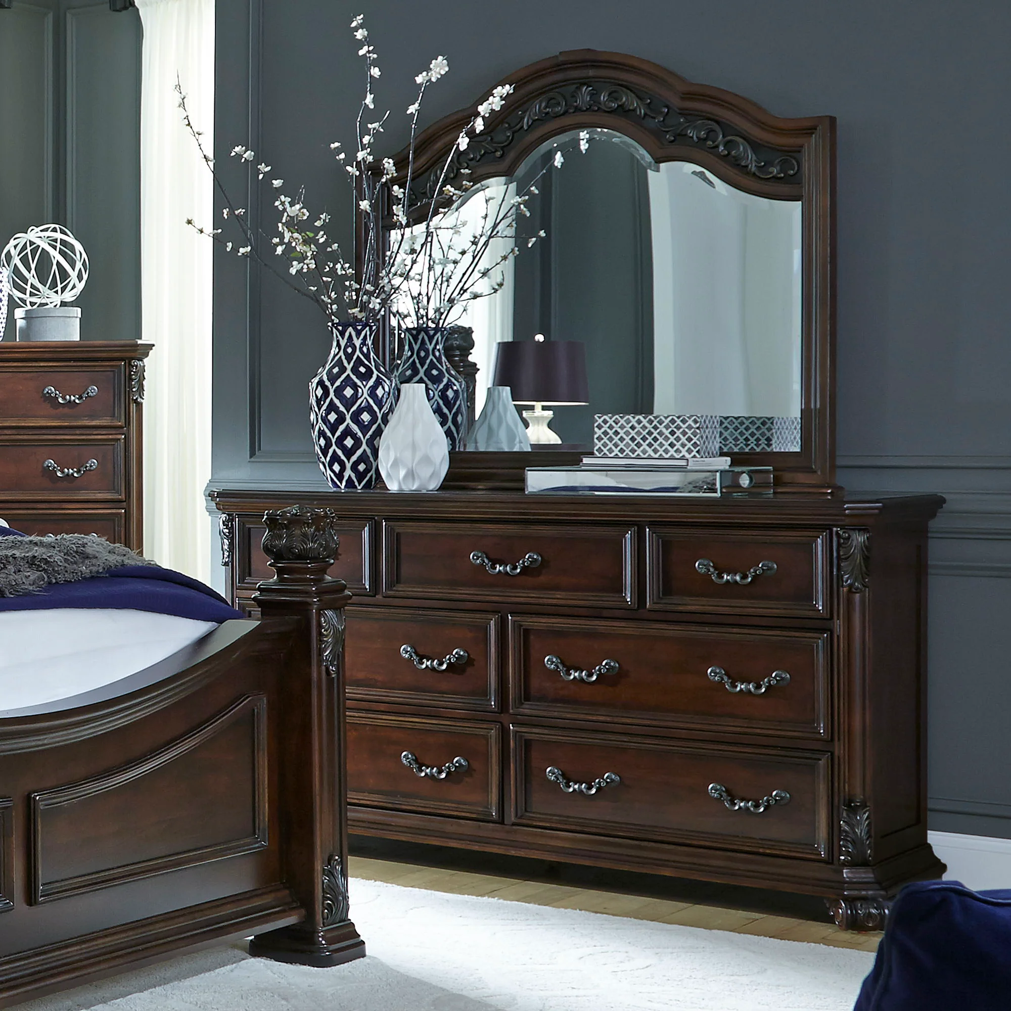 Messina Estates - Dresser & Mirror - Dark Brown - Image 3
