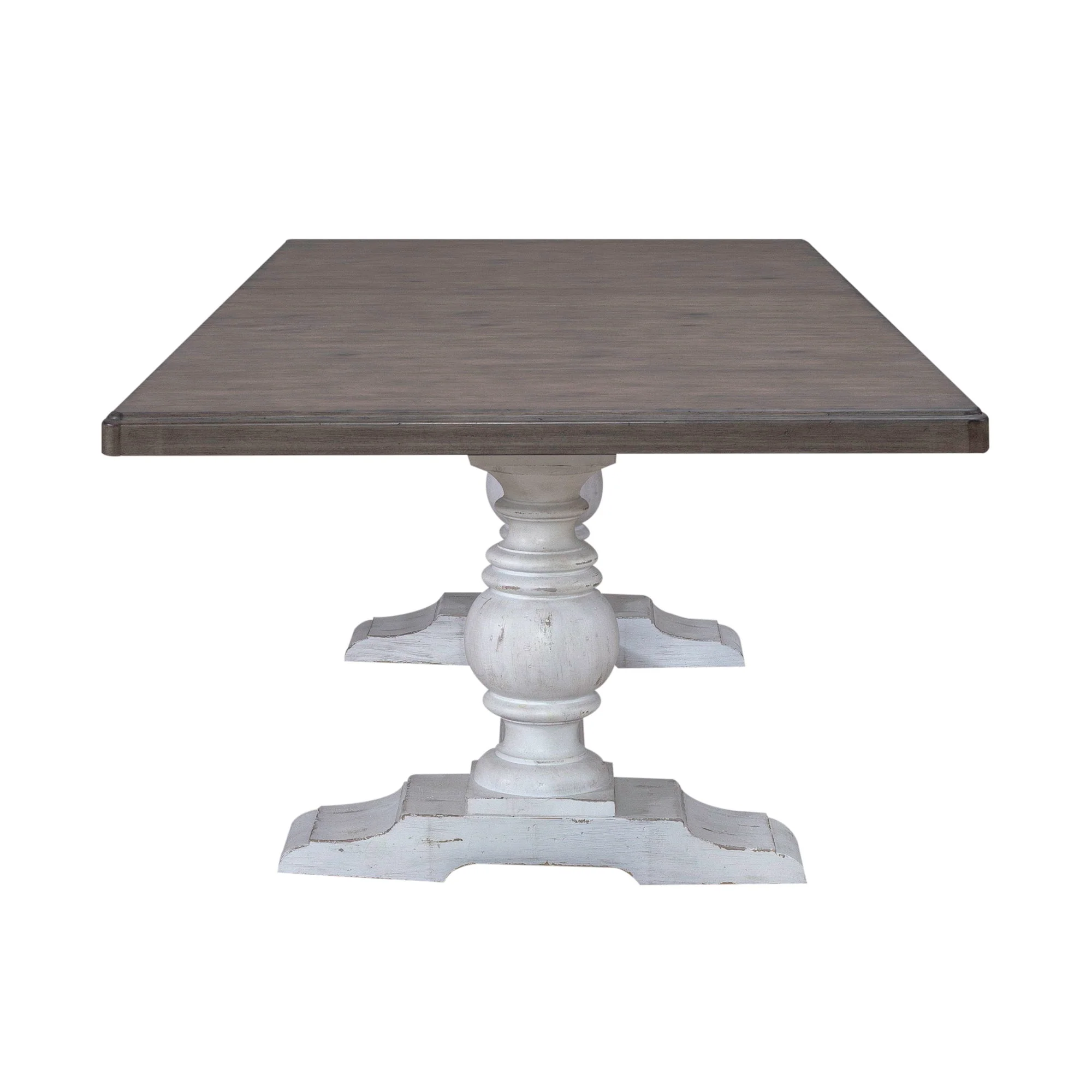 River Place - Trestle Table - Riverstone White & Tobacco - Image 3
