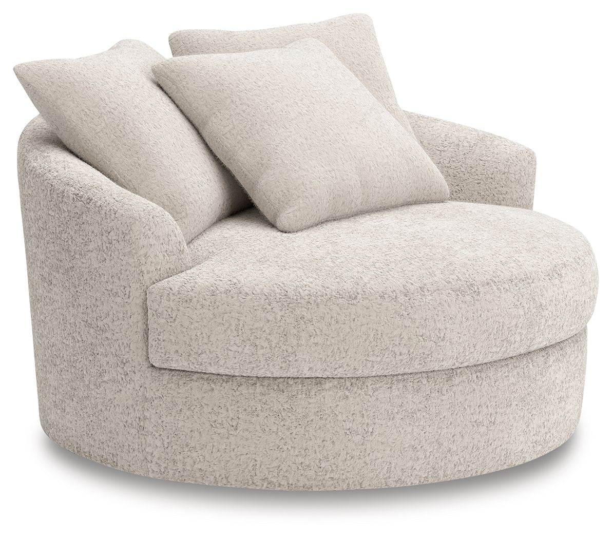 Cuddle Plush – Oversized Swivel Accent Chair – Arctic