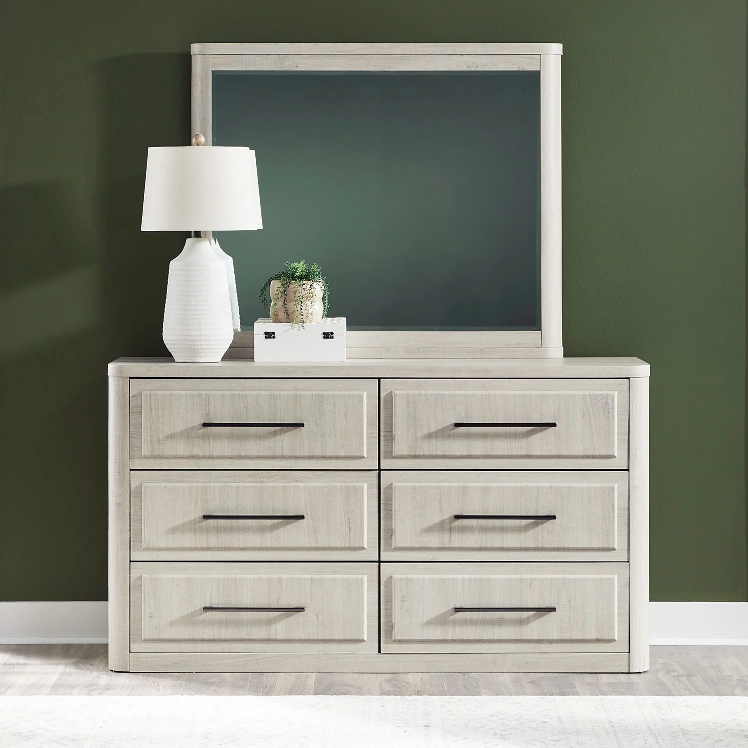Modern Play - Dresser & Mirror - Natural White - Image 1