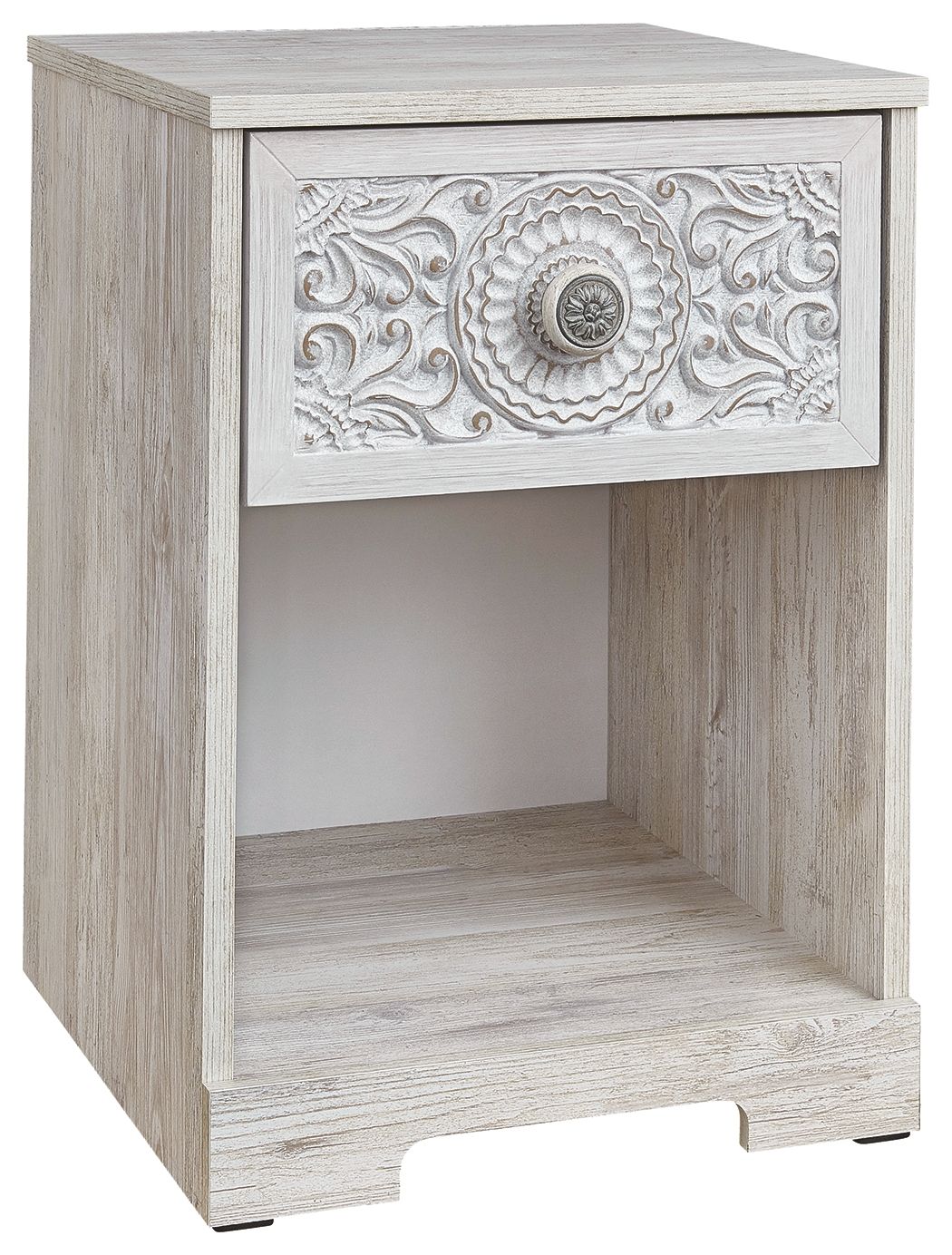Paxberry – One Drawer Night Stand – Whitewash