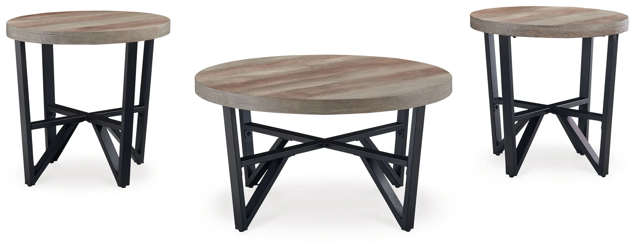 Deanlee - Occasional Table Set (Set of 3) - Grayish Brown / Black - Image 3