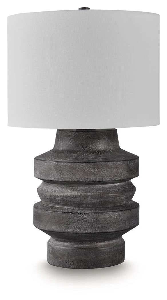 Wahida - Poly Table Lamp - Distressed Black - Image 1