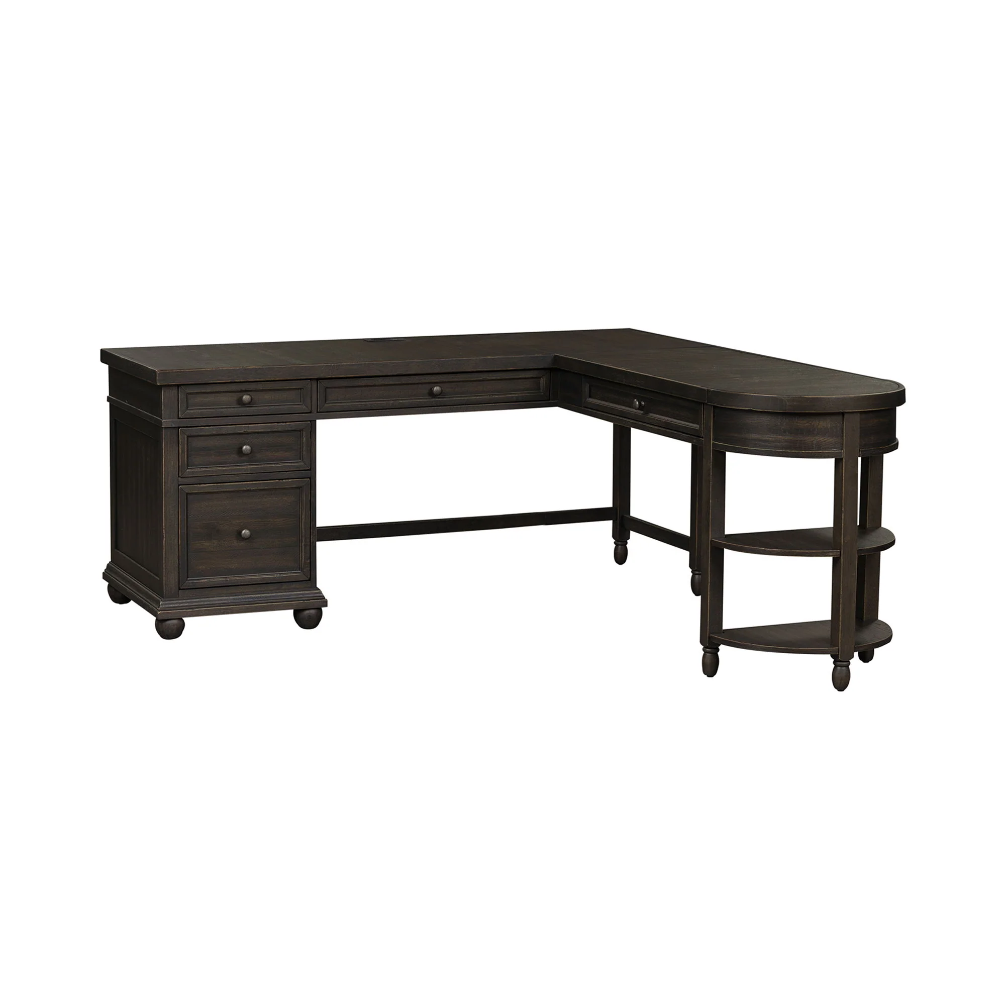 Harvest Home - L Shaped Desk Set With Hutch - Chalkboard - Image 3