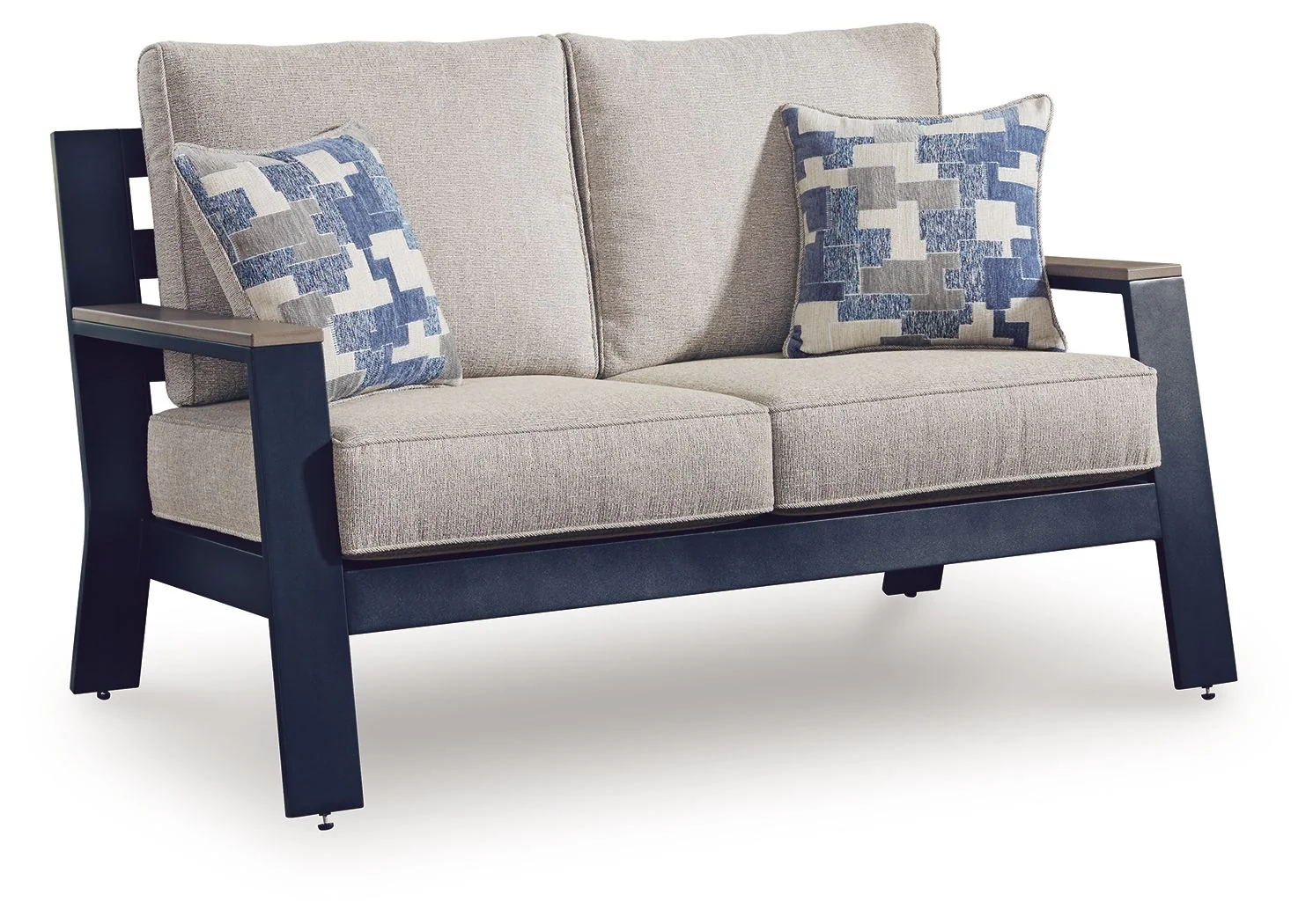 East Beach – Loveseat With Cushion – Blue