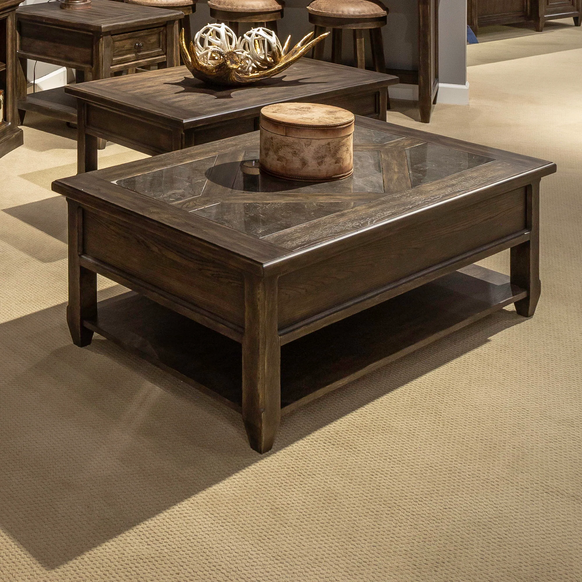 Paradise Valley - Rectangular Cocktail Table - Saddle Brown - Image 1