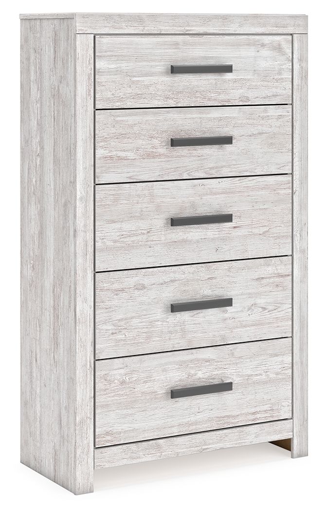 Cayboni - Five Drawer Chest - Whitewash - Image 1