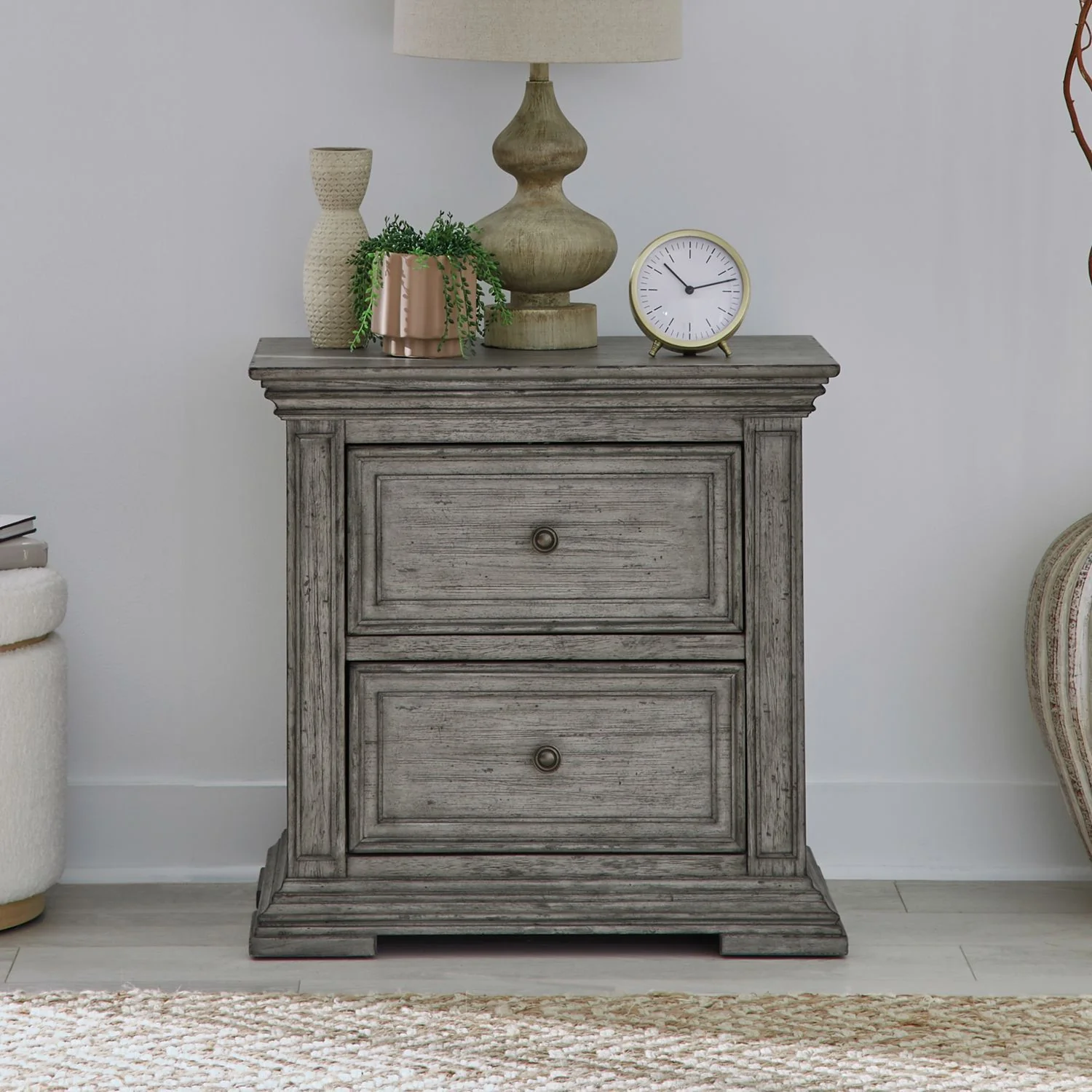 Big Valley - 2 Drawer Night Stand w/ Charging Station - Image 2
