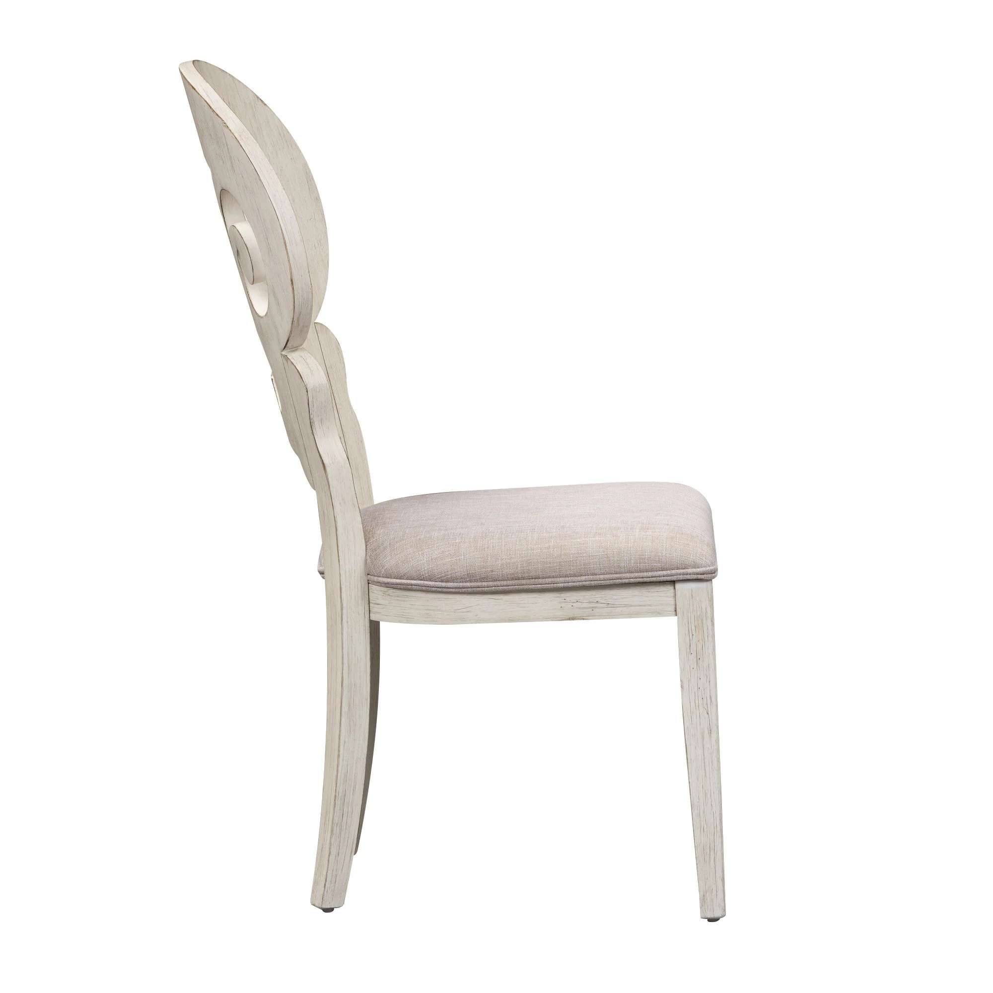 Farmhouse Reimagined - Splat Back Side Chair - Antique White / Chestnut Tops - Image 3