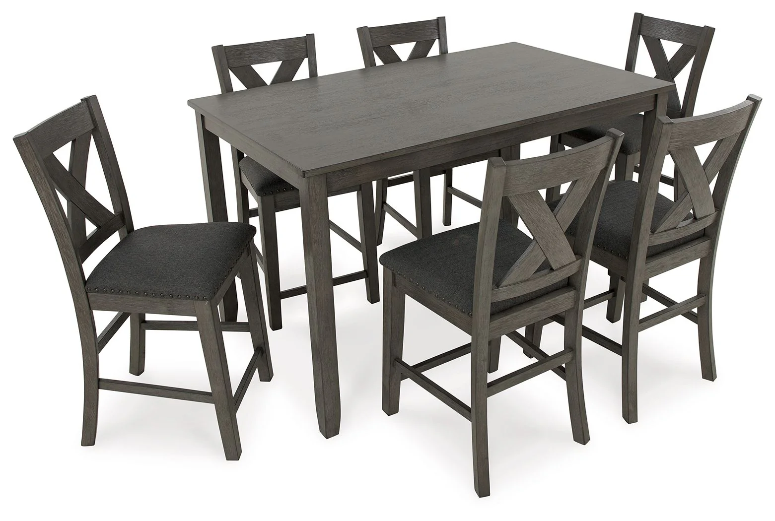 Caitbrook - Rect Drm Counter Table Set (Set of 7) - Gray - Image 2