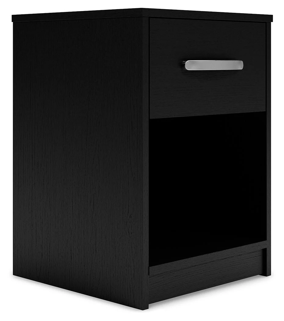 Finch – One Drawer Night Stand – Black