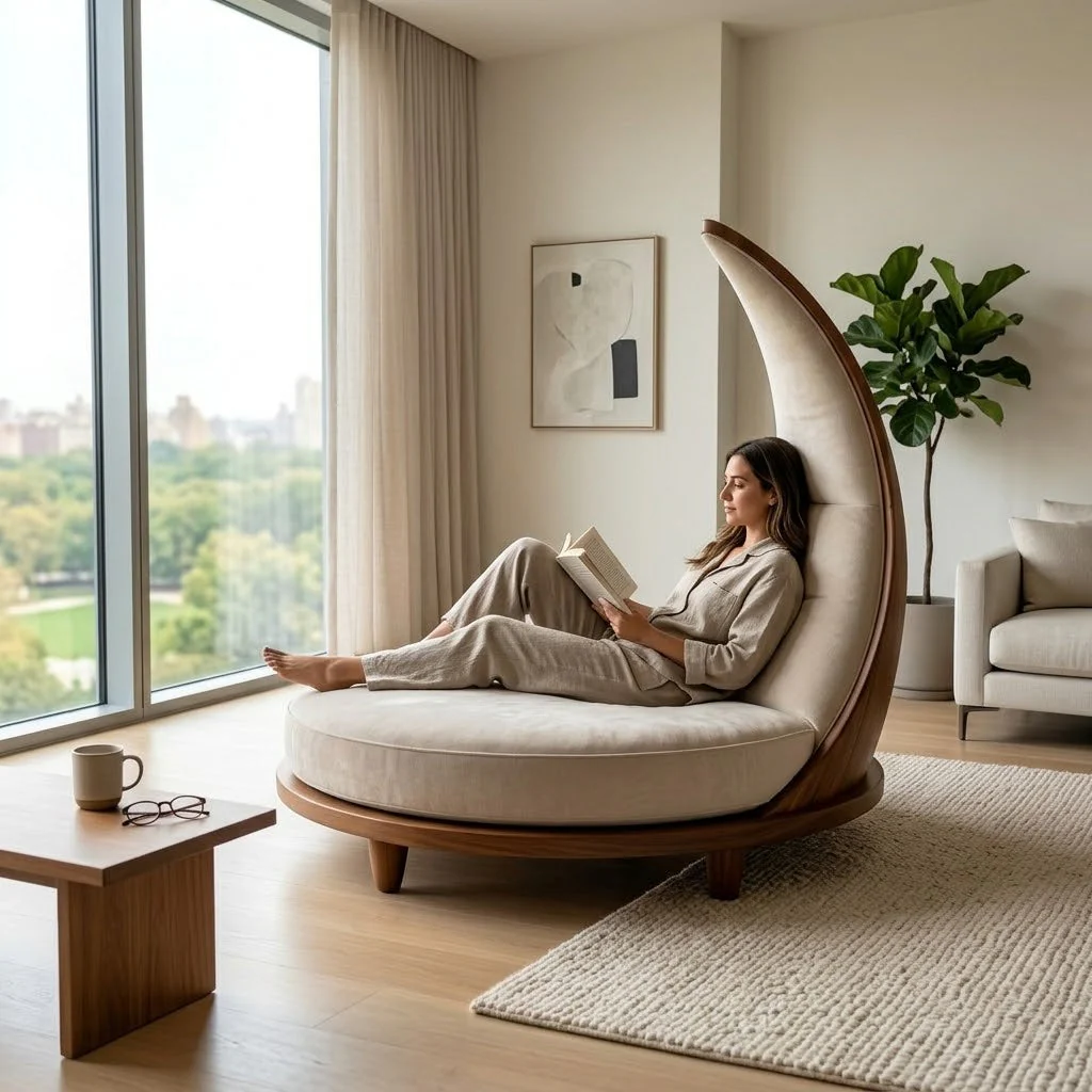 Moon Frame Nordic Lounge Chair - Image 1