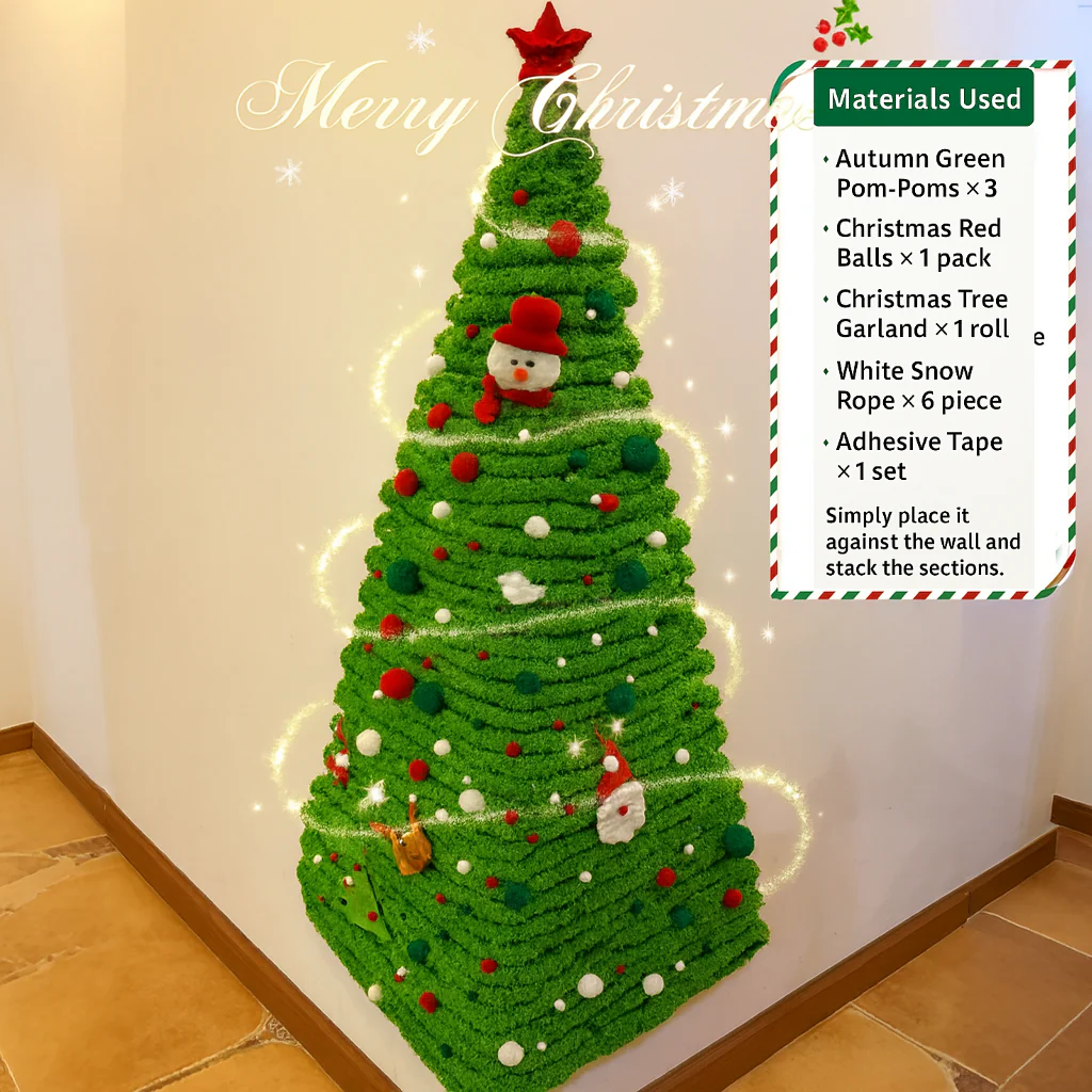 DIY Corner Hanging Felt Instant Christmas Tree - Image 3