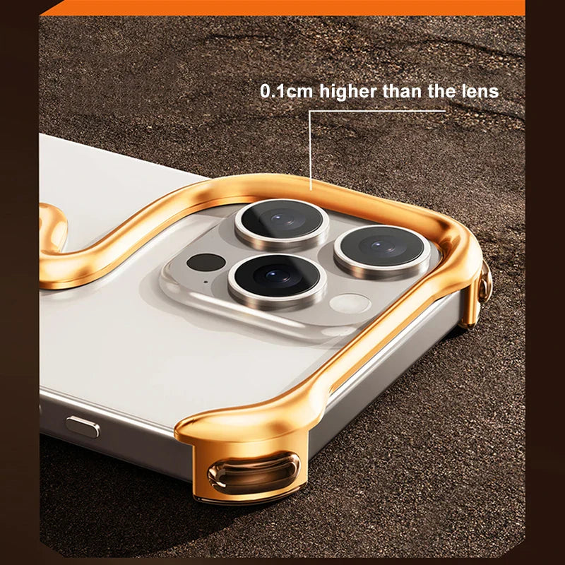 Frameless Metal Track Bumper iPhone Case - Image 2