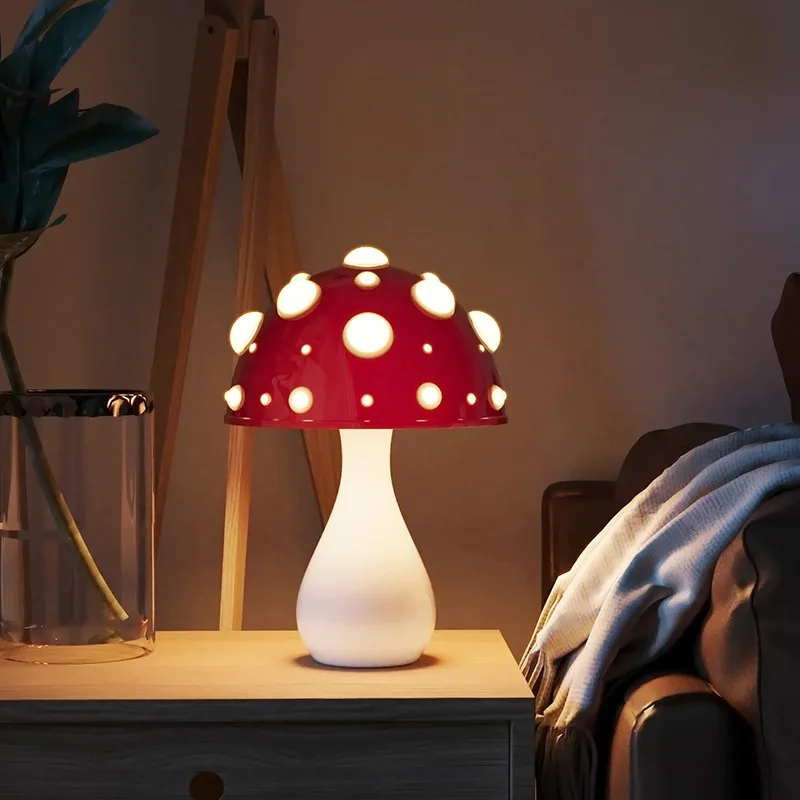 Tricolored Mushroom Warm Light Atmosphere Lamp - Image 1