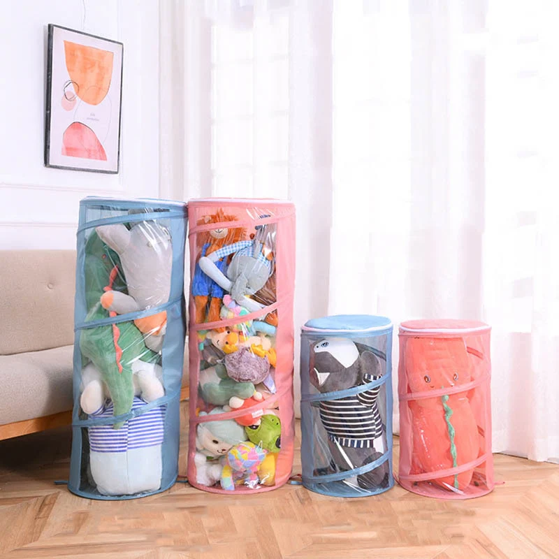 Fluffy Friend Kids Toy Storage Organizer Bucket - Image 1