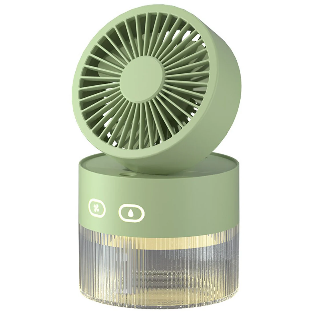 Mini Foldable USB Warm Light Spray Fan - Image 3
