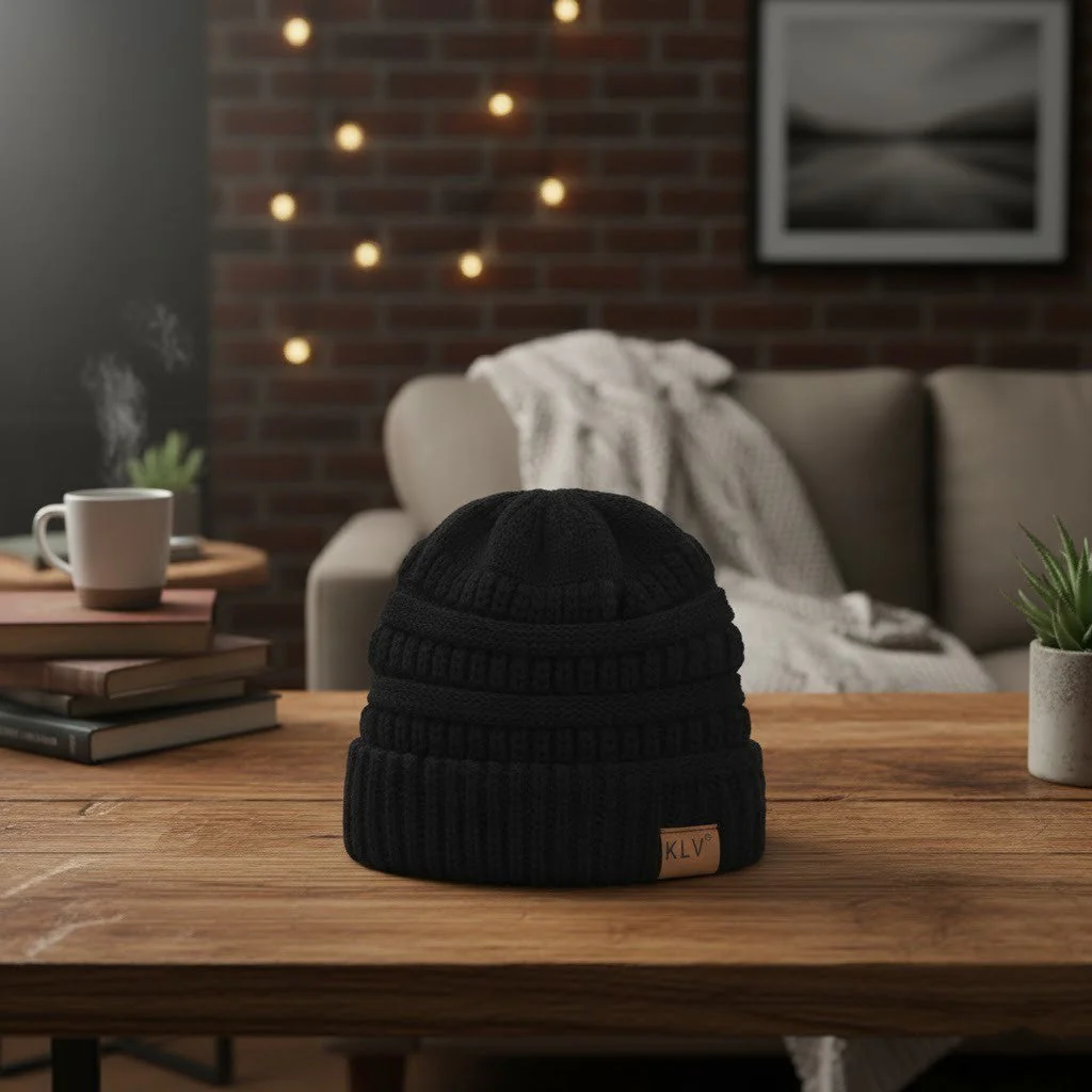 Women Baggy Warm Crochet Winter Wool Knit Ski Beanie - Image 3
