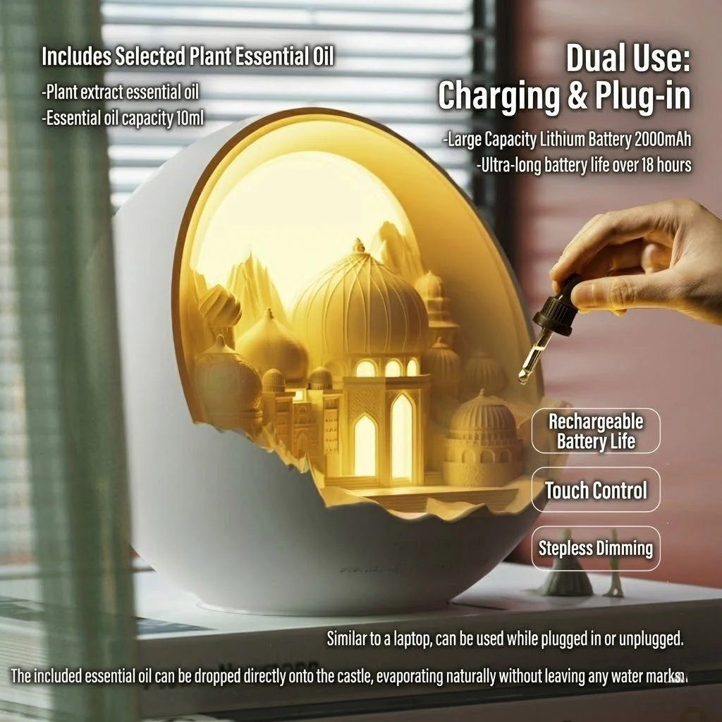 Mystic Citadel Ambient Aromatherapy Night Lamp - Image 3