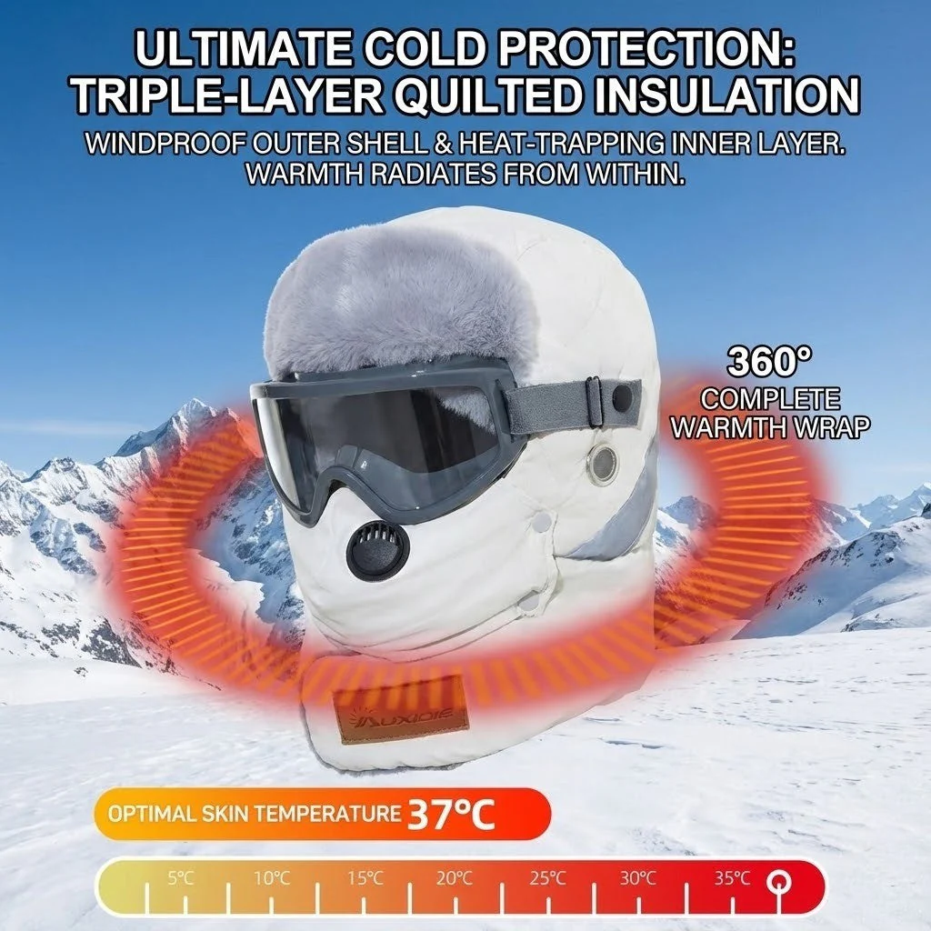 Windproof Full-Face Thermal Winter Hat - Image 3