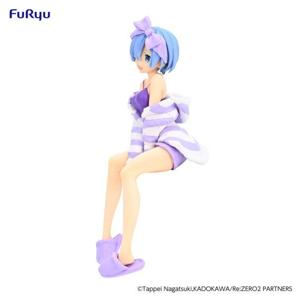 FuRyu Re:Zero Rem Room Wear Purple Color Version Noodle Stopper Figure - Image 2