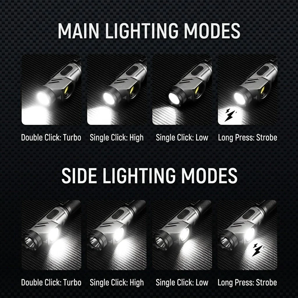 Multi-Angle EDC Magnetic Work Flashlight - Image 3