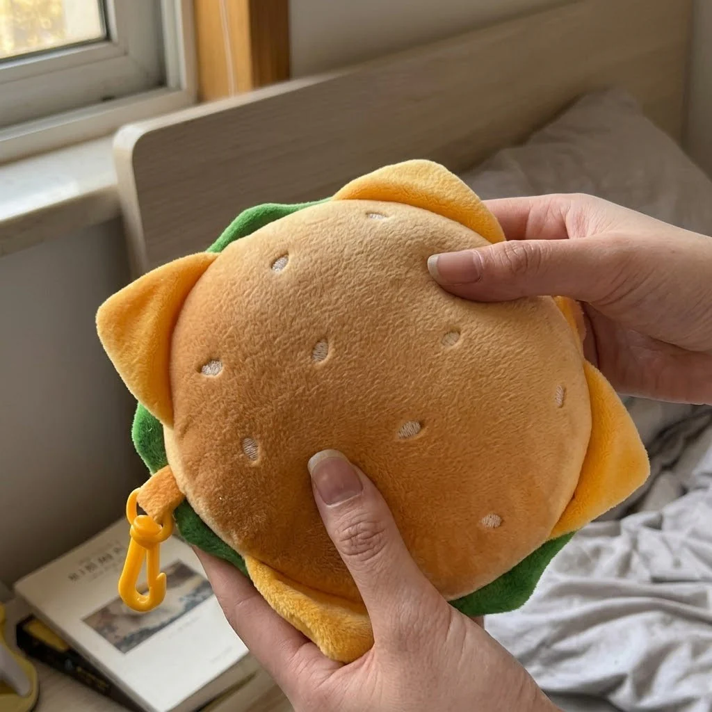 Dreamoji Cute Burger Travel Eye Mask Pillow - Image 3