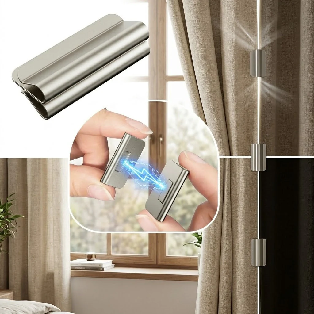 Curtain Lock Magnetic Light-Block Seal Clips - Image 2