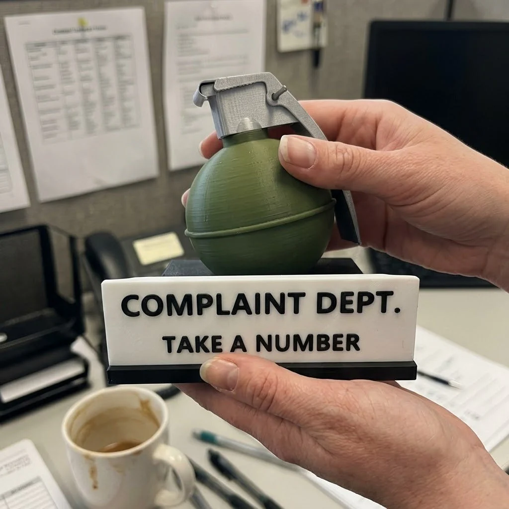 Passive-Aggressive Office Energy Desk Sign - Image 2