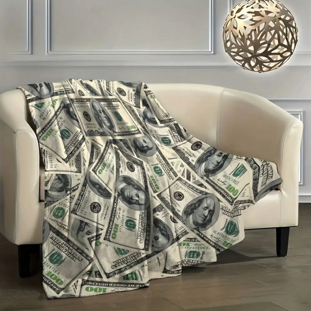 Funny Money Money Soft Sofa Blanket - Image 2