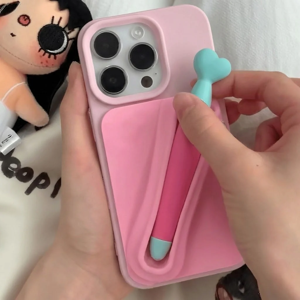 Stylus Holder Cute iPhone Case - Image 3