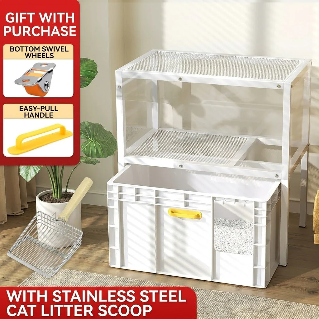 Hidden Cat Litter Box Furniture Cabinet - Image 3