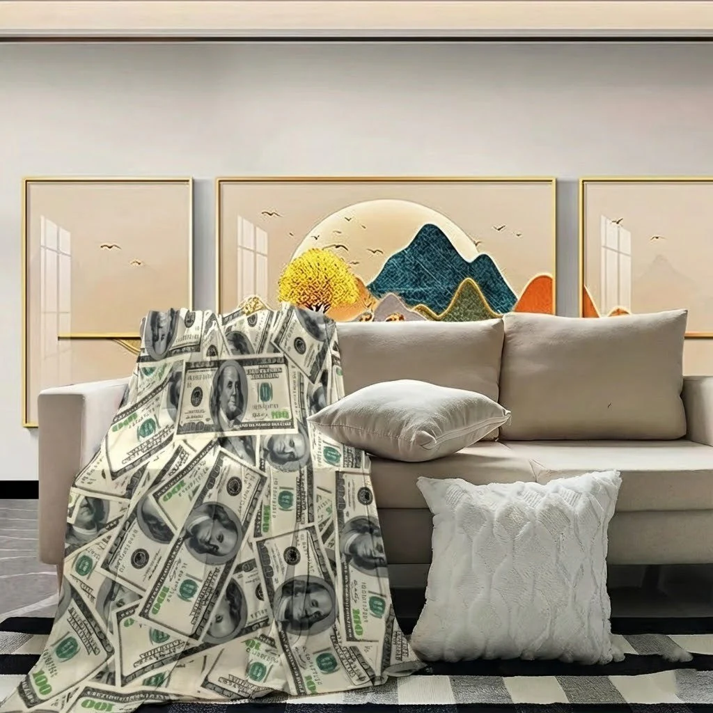 Funny Money Money Soft Sofa Blanket - Image 3