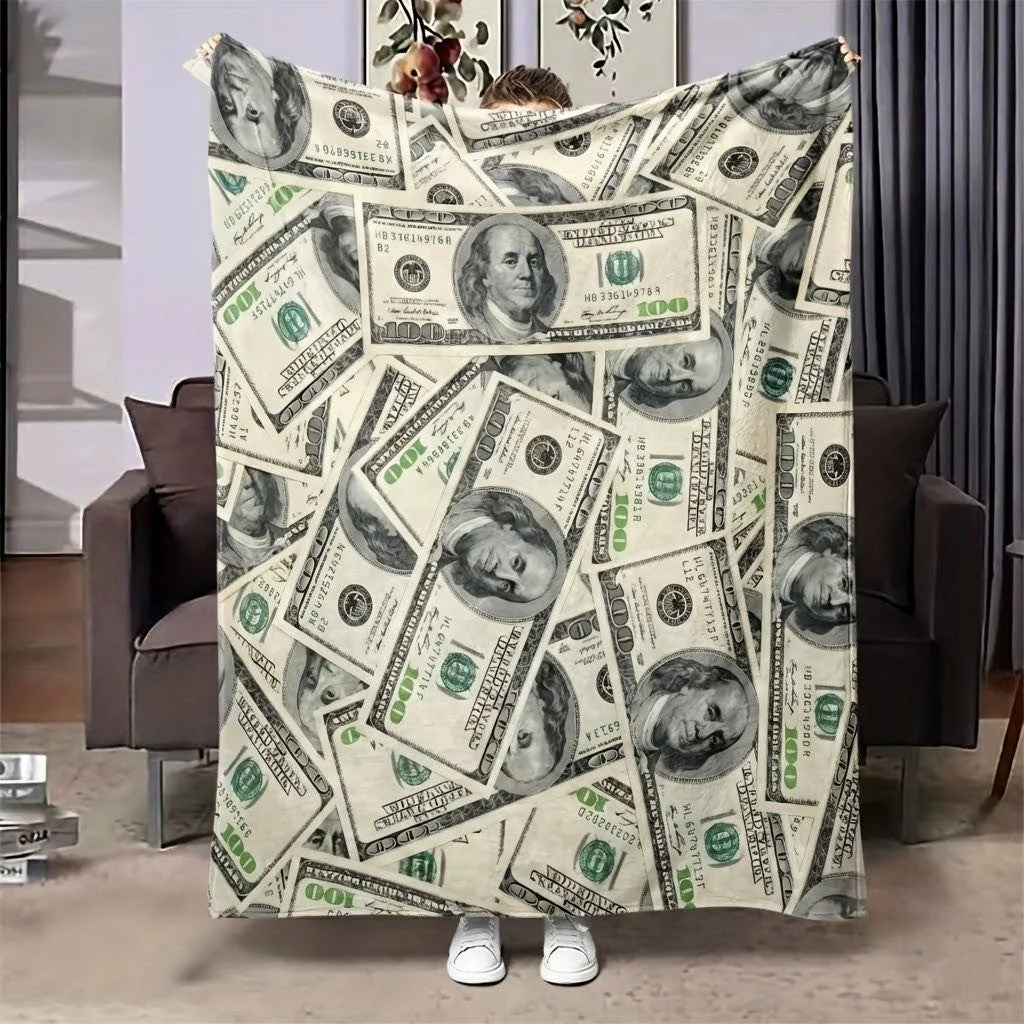 Funny Money Money Soft Sofa Blanket